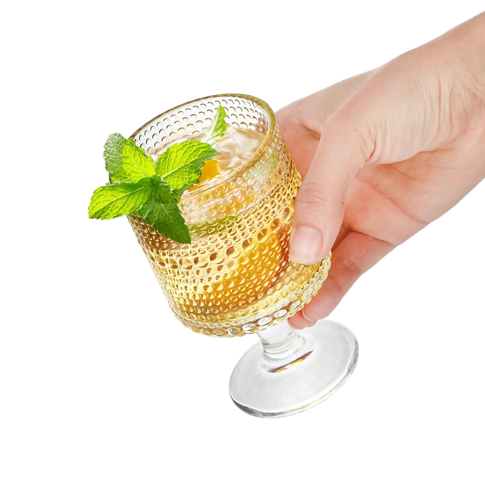 Amazon.com | ZOOFOX Set of 6 Romantic Vintage Goblet Glasses